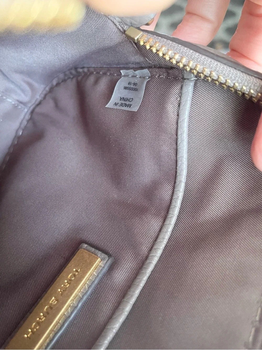 Tory Burch McGraw Taupe Brown Crossbody Bag